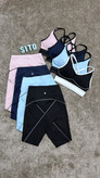 ست نیمتنه و لگ مغزی دوزی شده اسپندکس برند نانو